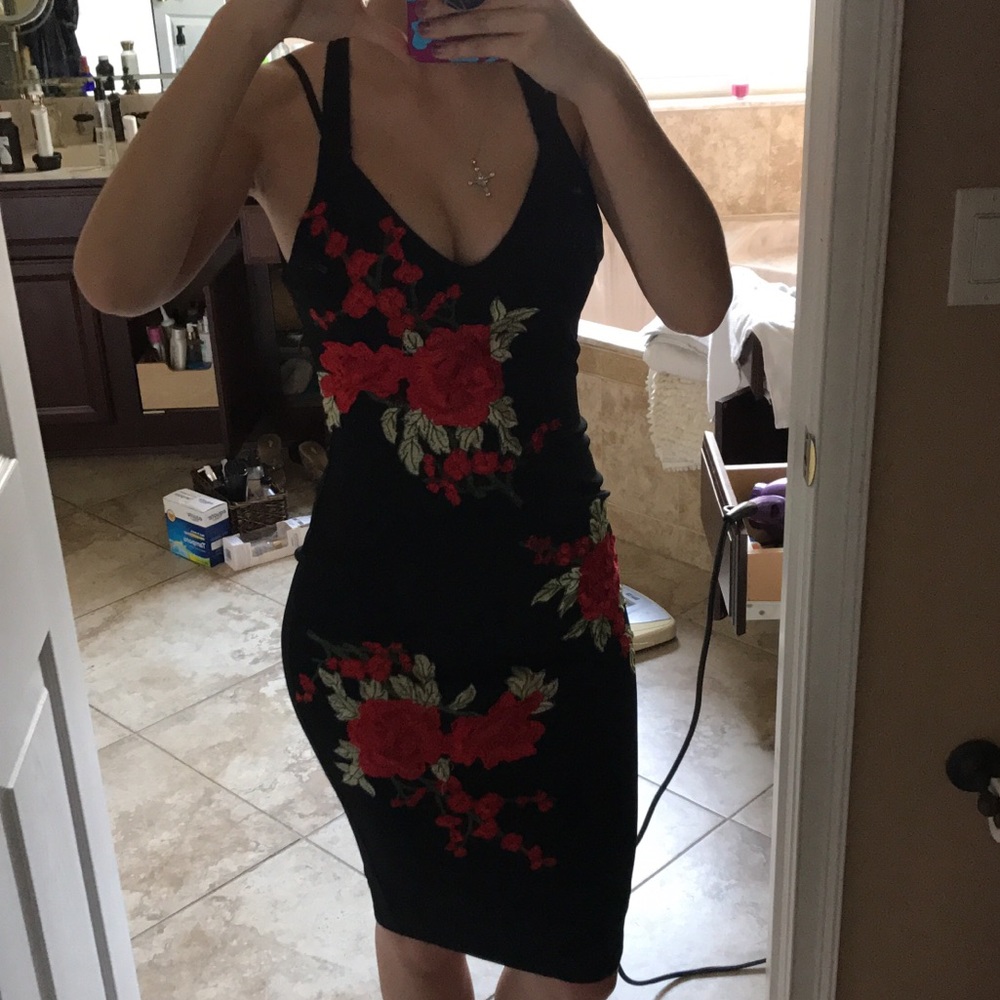 LF Rose Mid Knee Dress
